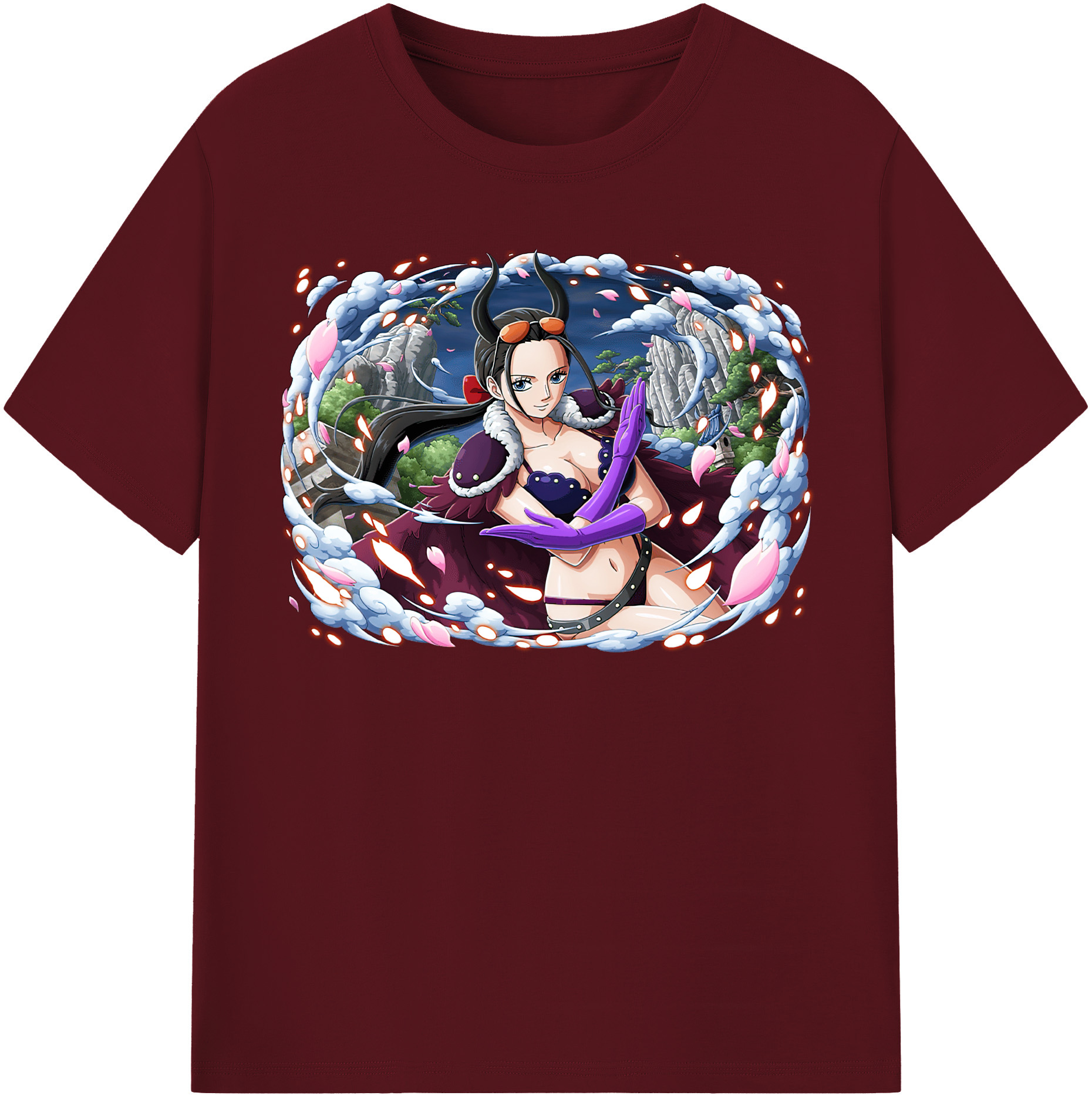 ワンピース ニコ・ロビン ONE PIECE Nico Robin 綿100％半袖Tシャツ（フロントプリント）